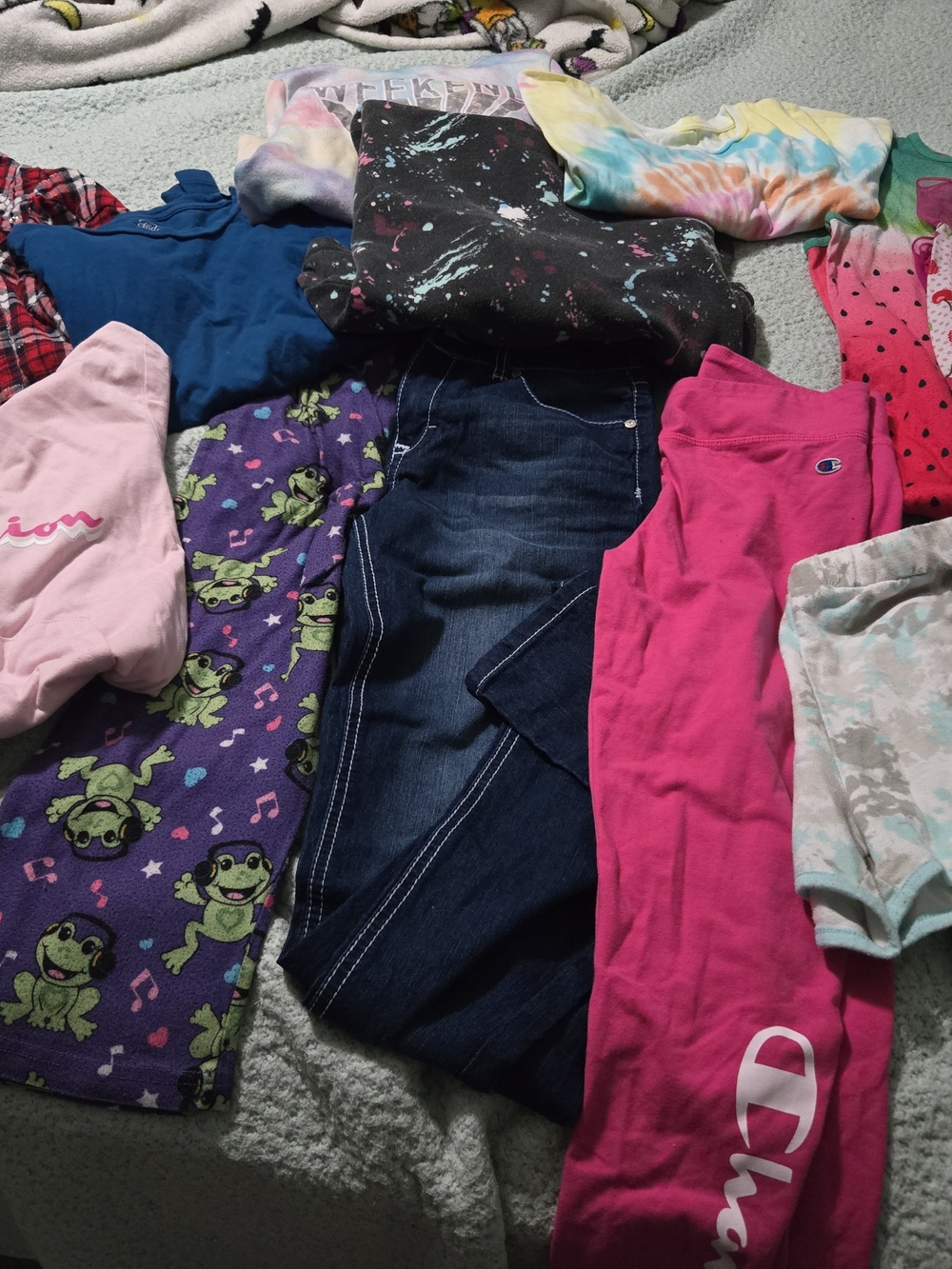 Assorted Kids Clothing Lot - Pink, Purple, Blue, Tie-Dye